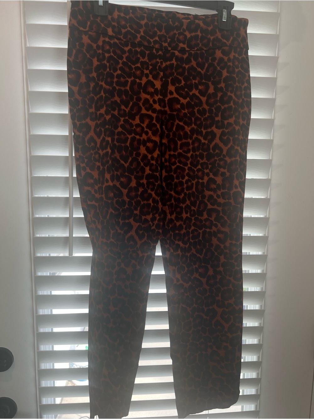 Up! Boutique brand, Leopard Print Stretch Pants - Rust and Black